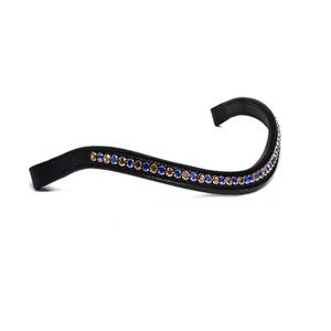 Cristales azules y dorados personalizados, piedras mega Bling, banda de cuero acolchado para cejas de caballo en todos los tamaños y colores de formas personalizadas - Product Image 2