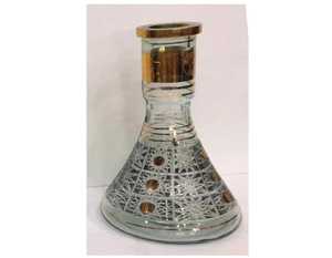 Chicha de luxe Farida en gros, vase en verre cristal bohème, base de bouteille avec finition or 24 carats pour mini chicha, fumer du shisha - Product Image 5