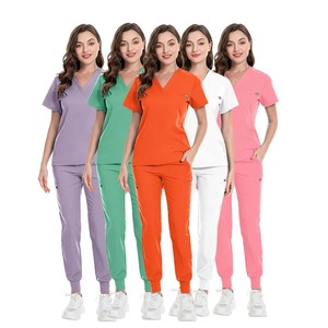 Vente en gros Uniforme d'allaitement unisexe pour médecins et infirmières Ensembles de gommage extensibles pour femmes Ensembles d'uniformes Scrubs d'allaitement médical - Product Image 3