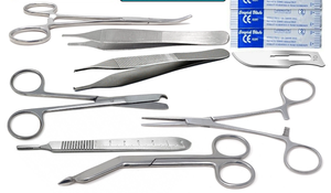 Juego de sutura de cirugía menor para estudiantes de medicina al por mayor, Kit de práctica para estudiantes de medicina de acero inoxidable de 9 piezas - Product Image 2