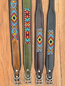 Handmade Premium Quality Hand Tooled Genuine Leather Dog Collar Top Indian Wholesale Manufacturer All Sizes & Colors Available - Product Image 3