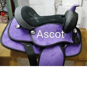 Sillines de caballo occidentales de cuero sintético ligero más vendidos todos los colores con asiento de gamuza - Product Image 6