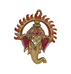 Moderno diseño Vertical de Metal de aluminio Ganesha Idol colgante de pared Mandir puerta decoración Diwali boda cumpleaños aniversario perfecto - Product Image 1