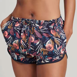 Shorts de Playa para Mujer, Cintura Alta, Elástica, 100% Algodón Ecológico, Secado Rápido, Cómodos, Transpirables, Casuales, para Verano - Product Image 1