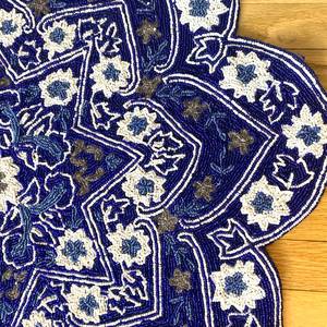 <b>Beaded</b> <b>Placemat</b> Handmade Round Charger for Luxury Dining & Holiday Decor Unique Piece Handmade <b>Beaded</b>, <b>Placemat</b>, Housewarming - Product Image 6