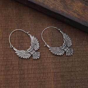 2024 nouveauté 925 argent Sterling hibou conception boucles d'oreilles cerceau ethnique à la mode oiseau accessoires pour femmes filles pour cadeaux de mariage - Product Image 5