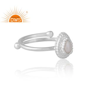 Nouveau modèle Design argent perle naturelle bague en pierres précieuses conception personnalisée bijoux pour femmes cadeau pour elle - Product Image 4