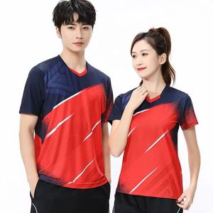 New Fashion Print Short Sleeve T-Shirts for Men Women Quick Dry Summer Sports Clothing for Table Tennis Volleyball <b>Badminton</b> - Product Image 5
