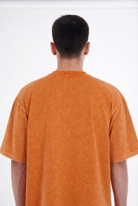 Organic Cotton Custom Oversized Acid Wash Distressed T-Shirt with Short Sleeve Crew Neck Men Women Unisex Eco Friendly - Product Image 5