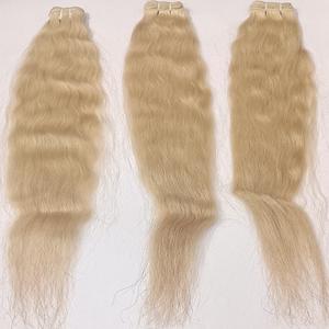 ผมต่อแบบเรมียาว28นิ้วผมต่อจากอินเดียนผมลอนธรรมชาติทำด้วยมือผมปลอมตามหลักจริยธรรม - Product Image 2