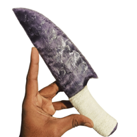 Couteau en verre améthyste Arme en cristal fabriquée à la main, outil de protection spirituelle, décor métaphysique, cadeau symbolique