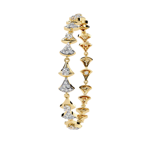 Magnifique bracelet et jonc en or 18 carats avec diamants de laboratoire - Product Image 3