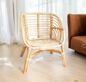 Muebles para el hogar únicos adecuados para uso en interiores y exteriores Silla de ratán natural perfecta para sentarse, relajarse y leer libros - Product Image 2
