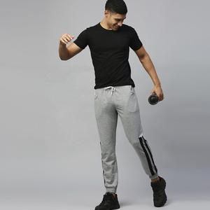 Men's High Quality Gray Striped Joggers Winter Wear Outdoor Athletic Fitness Joggers Casual Streetwear Trousers for Unisex - Product Image 2