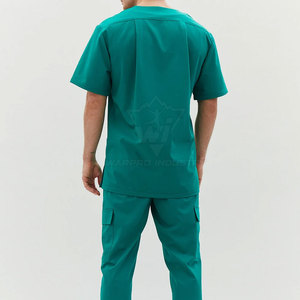 Uniforme d'hôpital pour hommes, léger et durable, avec chemise de travail à coupe flexible et pantalon cargo fonctionnel pour le travail quotidien - Product Image 6