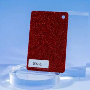 Lámina Acrílica Fundida con Purpurina Roja de 1/8 de Pulgada, Servicio de Corte Láser, Origen Estadounidense - Product Image 2