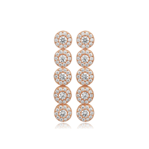 Zircon Stone Wholesale <b>Long</b> Stud <b>Earrings</b> Turkish Handmade Wholesale 925 Sterling <b>Silver</b> Jewelry - Product Image 6
