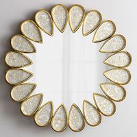 Silver Room Circle Cadre en alliage Miroirs de bain en aluminium Métal Simple Suspendu Grand miroir Miroir rond mural