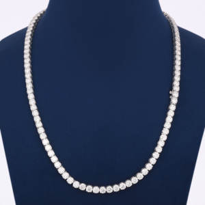 ราคาโรงงานในห้องปฏิบัติการปลูกสร้อยคอเทนนิสผ่านเพชรเครื่องทดสอบโซ่925เงินแท้ขายส่งเครื่องประดับโซ่เทนนิส - Product Image 4