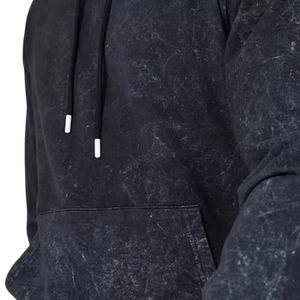 Sudadera con capucha lavada con ácido de gran tamaño personalizada de alta calidad para hombres Streetwear inspirado Drop Shoulder Pullover Vintage Hoodies - Product Image 6