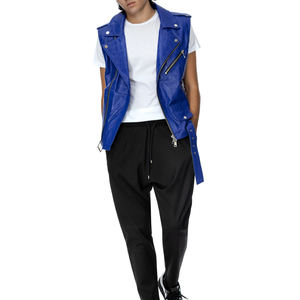 Chaleco de Motocicleta de Cuero de Primera Calidad, Nuevo, Económico, a la Moda, para Hombre - Product Image 2