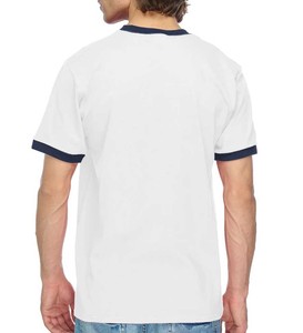 Camiseta Ringer para hombre, camisetas informales de manga corta con cuello redondo de verano de peso pesado, camisetas Ringer - Product Image 1