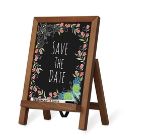 Letrero de pizarra de mesa marrón rústico pequeño 10 \ "X 14 \" pizarra magnética no porosa pizarra boda/menú de cocina tablero de corcho - Product Image 1