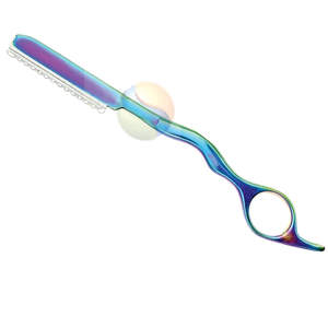 Navaja de Afeitar Recta de Acero Inoxidable con Logotipo Personalizado Premium, Navaja de Afeitar Profesional para Barbería, Navaja de Entresacar con Mango de Madera - Product Image 3