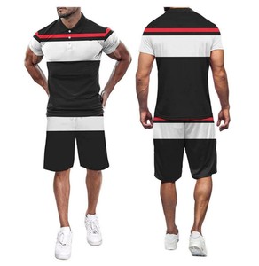 Verano para hombre corriendo para hombre Fitness Jogging gimnasio ropa deportiva conjuntos al por mayor conjunto de 2 piezas chándal informal trajes deportivos para hombres - Product Image 3