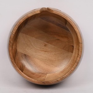 Tazón de hilo de madera de acacia y mango, soporte de hilo de madera hecho a mano con recorte de remolino, evita enredos perfectos - Product Image 3