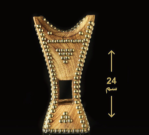 Handcrafted Sandalwood <b>Incense</b> <b>Holder</b> with Brass Detailing Traditional Arabic Religious Design 24 cm - Product Image 5