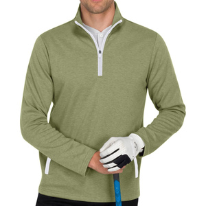 Long Sleeve Golf Shirt Soft Touch Breathable Sport Hoodie <b>Men</b> Quarter Zip Golf <b>Pullover</b> Anti-UV Quick Dry Plus Size - Product Image 1