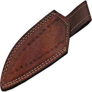 Couteau de chasse à lame fixe en acier damas fait à la main en cuir de vachette confortable gaine manche en bois personnalisable OEM Bowie - Product Image 5
