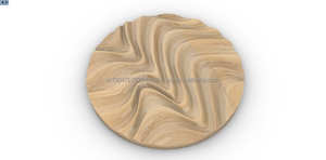 Décoration murale en bois Art Déco, fichier STL pour découpe laser et routeur CNC, décoration suspendue multi-pièces faite à la main pour hôtels/restaurants - Product Image 4