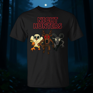 Fantastica maglietta da gamer Night Hunters 3 Animali nella foresta Prodotto promozionale - Product Image 3