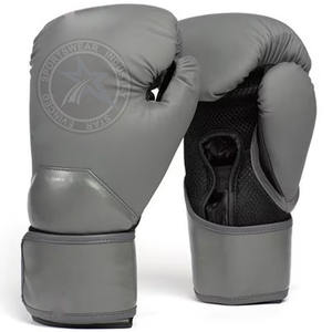 Guantes de boxeo de entrenamiento de perforación profesional de 14OZ con logotipo personalizado para cierre Equipo de boxeo de cuero artificial de alta calidad - Product Image 1