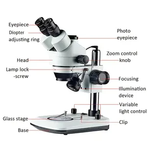 Cámara Digital móvil Lente <span class=keywords><strong>de</strong></span> vidrio óptico trióptico Microscopio estéreo Cámara Pixel 48MP Reparación digital <span class=keywords><strong>Lupa</strong></span> electrónica - Product Image 2