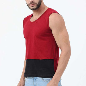 Camiseta de verano para hombre, camiseta sin mangas de gimnasio para hombre y camiseta sin mangas de secado rápido transpirable y teñida lisa de talla grande - Product Image 5