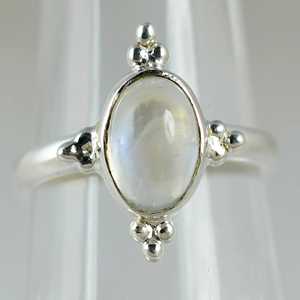 Rainbow Moonstone 925 Sterling Silver Handmade <b>Statement</b> <b>Ring</b> June Birthstone Jewelry Inlay Fine Perfect Gift for Her Birthday - Product Image 4