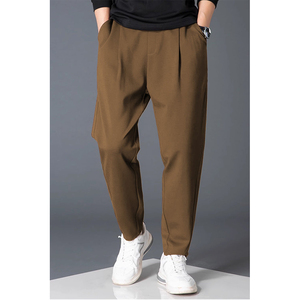 Pantalon décontracté à jambe droite en polyester léger et extensible avec cordon de serrage élastique à la mode Service OEM en vrac - Product Image 2