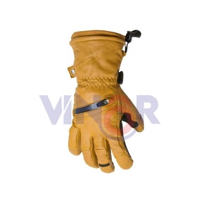 ถุงมือสกีสำหรับฤดูหนาวถุงมือสกีถุงมือสโนว์บอร์ด Thinsulate มีหนังแพะสีขาวกันน้ำ TPU - Product Image 4