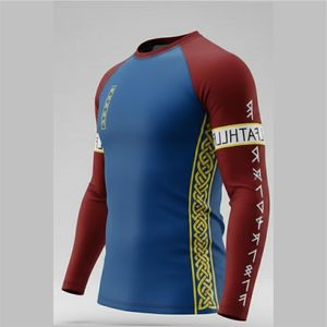 Rashguard MMA à manches longues UPF50 personnalisé de haute qualité pour adultes, avec logo personnalisé, impression numérique, respirant, en Spandex/Polyester, séchage rapide - Product Image 4