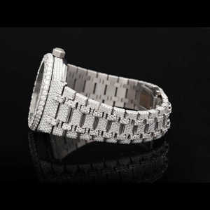 Lujo Hip Hop estilo 30 quilates VVS Moissanite Diamante tachonado reloj helado banda de acero inoxidable alto envejecido Eta mejor último - Product Image 4