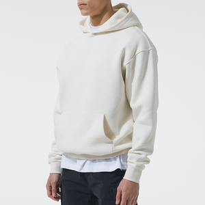 Sweats à capuche d'hiver personnalisés pour hommes Épaules tombantes Streetwear Poids lourd 100% coton Pullover Regular Fit Sweatshirts à capuche - Product Image 2