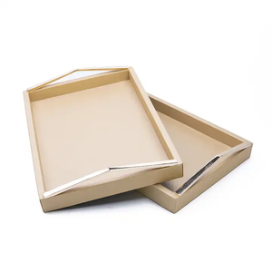 Eco Friendly Bamboo Wooden Serving Tray and <b>Plates</b> Perfect for Breakfast Snacks Meals Home Kitchen and Restaurant Use - Product Image 1