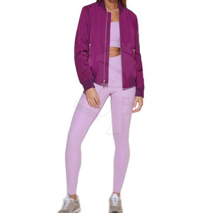 Venta al por mayor de moda de manga larga chaqueta de bombardero de las mujeres de peso ligero características y comodidad para todo el día - Product Image 1