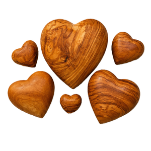 Juego de esculturas de corazones de madera, decoración rústica de varias piezas para dormitorio, día de San Valentín - Product Image 4