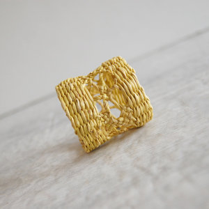 Proveedor principal, accesorios para cena, juego de servilleteros tropicales florales, anillos tejidos decorativos para sujetar servilletas - Product Image 6