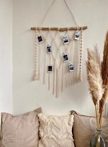 Macramé Vintage colgante de pared planta granja Chic pelo arco Clip titular colgante foto exhibición organizador ecológico tamaño personalizado - Product Image 3
