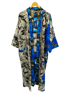 Túnica India Floral Seda Sari Kimono Vintage Sari Robe Suave Playa Fiesta Vestido Indio Hecho A Mano Seda Kimono - Product Image 3